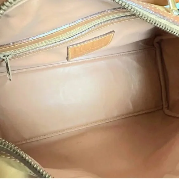 Alviero Martini (Preloved Geo Map Print Classic Boston Bag - Picture 7 of 12